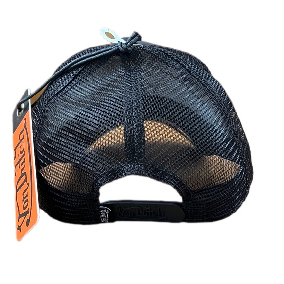 Von Dutch Black Camo Trucker Hat with metallic logo l• Limited Feel - Picture 5 of 7